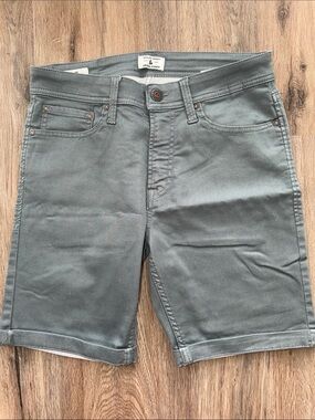 Jack & Jones Sage Green Flat Front Men's Shorts